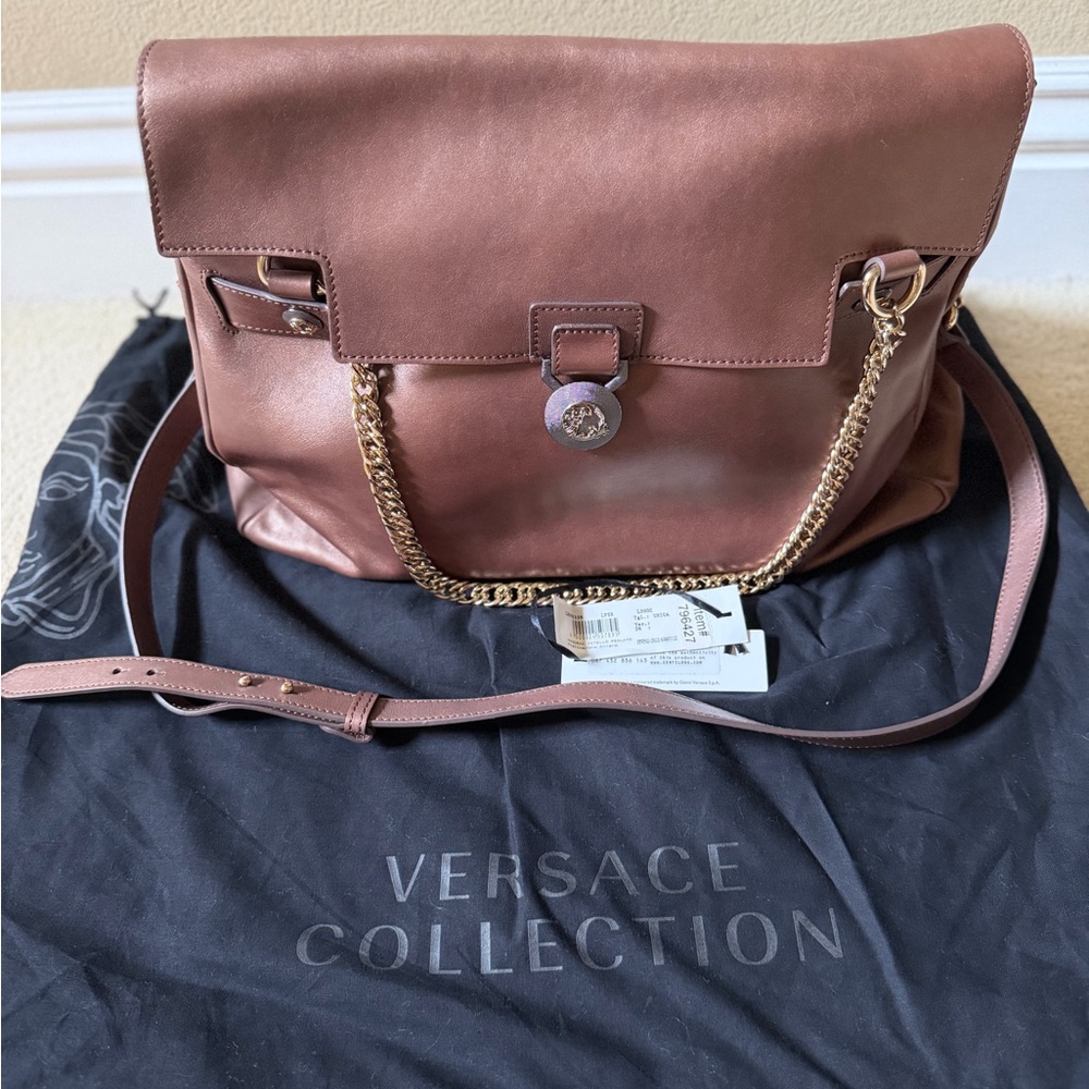 Versace Collection Metallic Pink Shoulder Bag